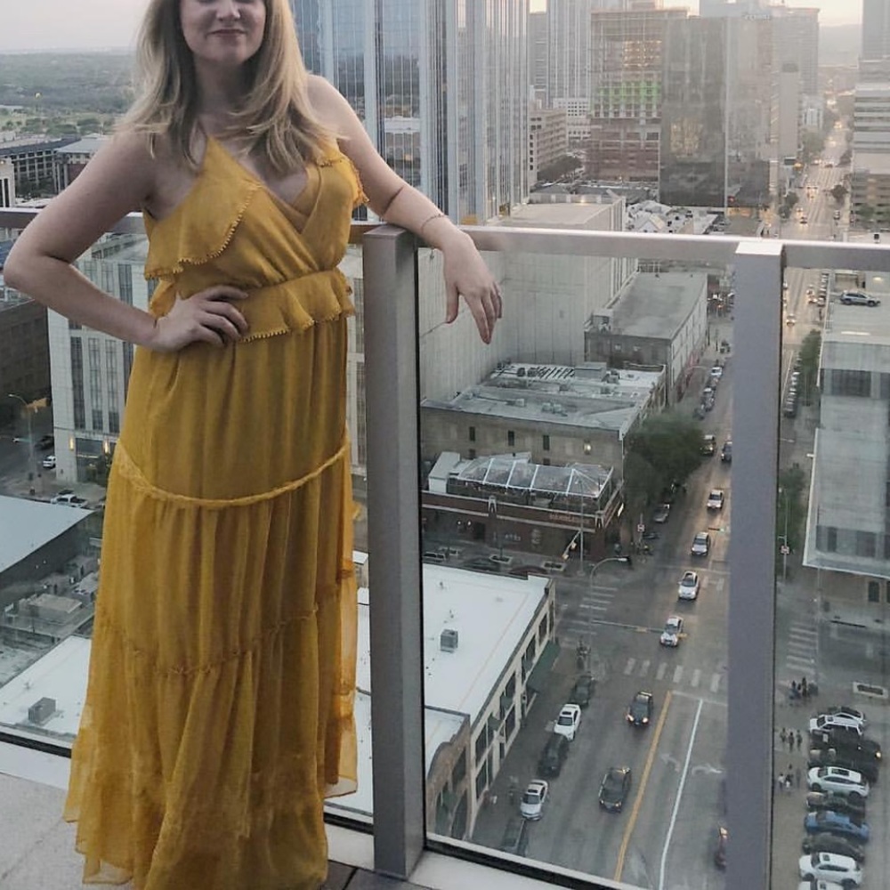 Gorgeous golden maxi dress